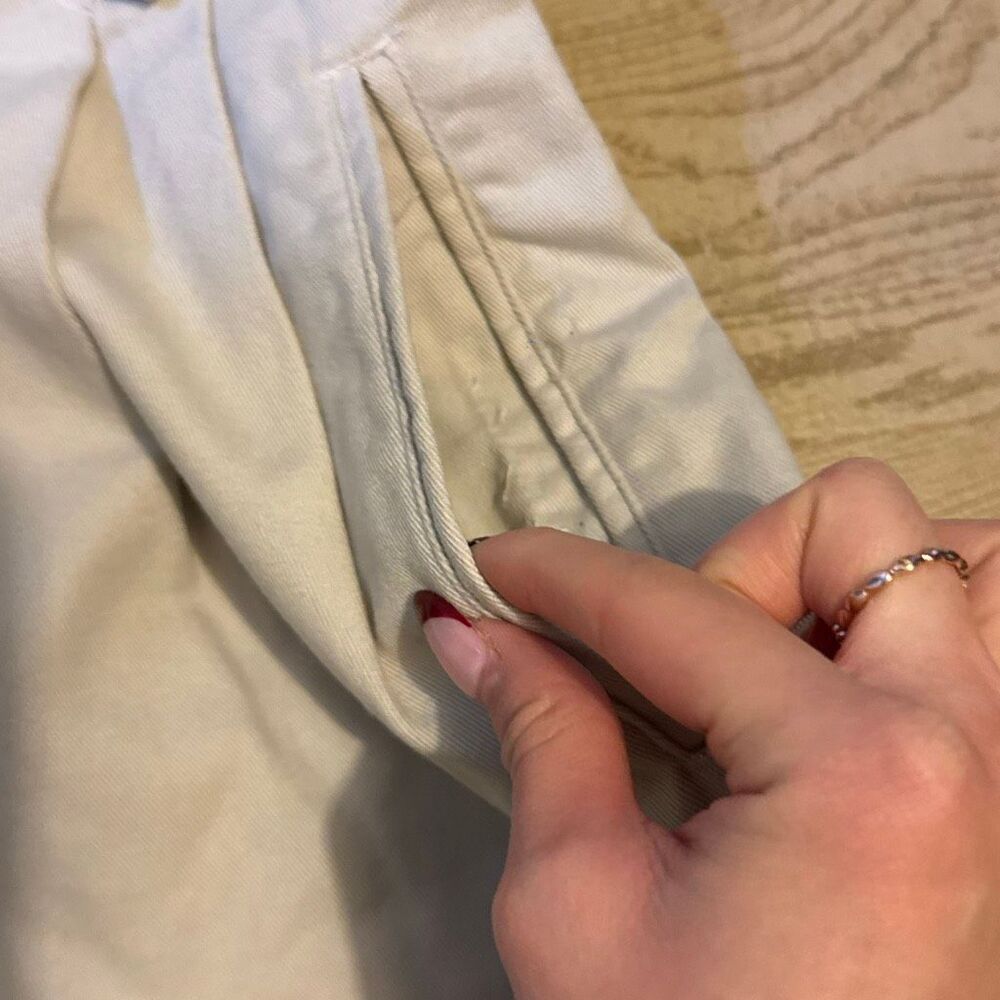 Liz Claiborne LizSport high-waisted shorts size 6, vintage pleated khaki 100% co - Picture 3 of 8